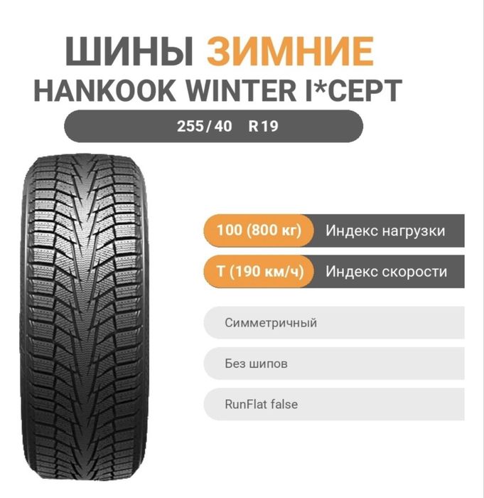 Шины зимние 255/40/19