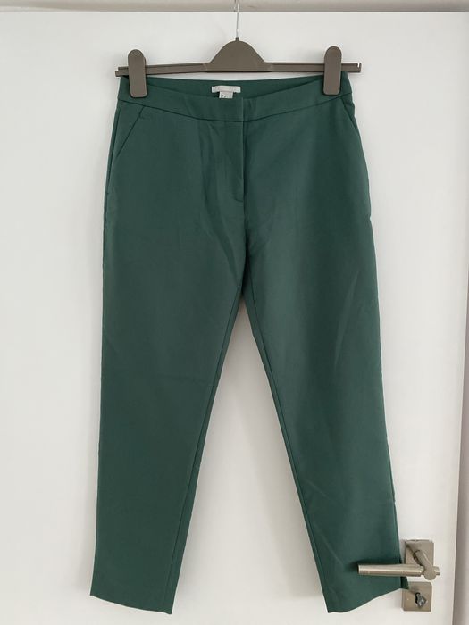 Pantaloni eleganti verde inchis marimea 36