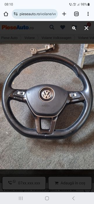 Volan cu airbag Volkswagen Passat b8 2019 1,4 benzină hibrid