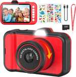 uleway Детска цифрова камера със селфи 48MP 1080P HD 3,5-инчов екран