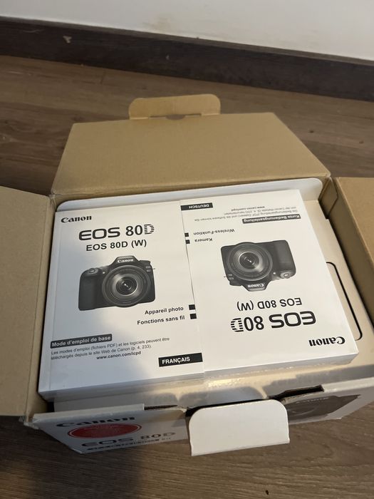 Cutie originala canon eos 80d+ manual instructiuni sigilat