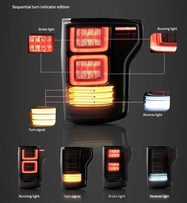 Комплект Тунинг стопове Ford F150 2015+ жълт мигач