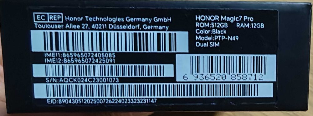 Honor Magic 7 PRO Black