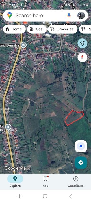 Teren extravilan 730mp zona buna