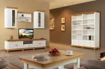 Set mobila living Romantica 220 cm, lemn masiv, clasic