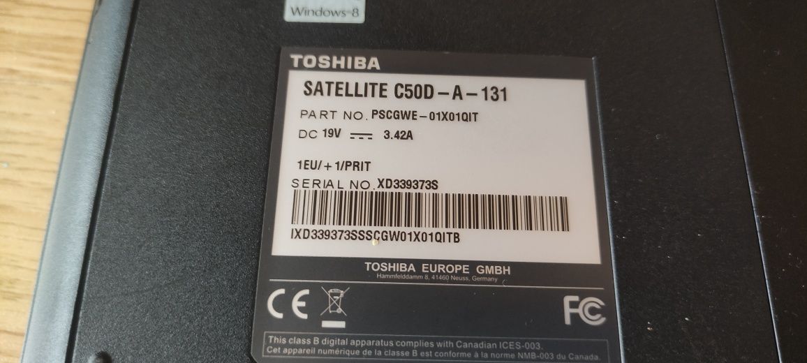 Carcasa completa + Balamale + Dvd - Toshiba Satelite C50D-A