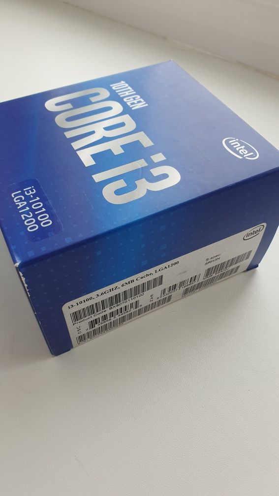 Процессор Intel core i3 10100 box, новый, в упаковке, не вскрывался