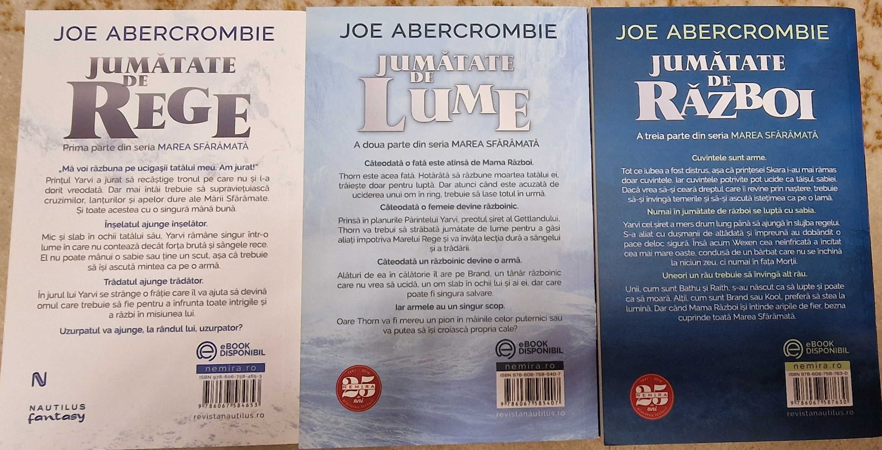 Joe Abercrombie - Trilogia Marea Sfaramata in stare foarte buna