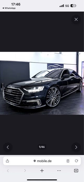 Vand Audi A8 impecabil recent adus din Germania