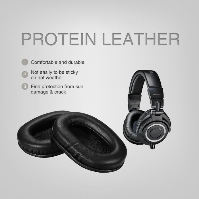Set 2 bureti pt casti Audio-technica ATH-M20 M30 M40 M40x M50 M50S SX1