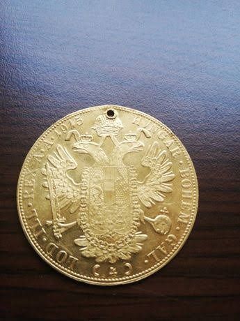 Monede aur si carcase din plastic 4 cm pentru monede aur Franz Iosef 1