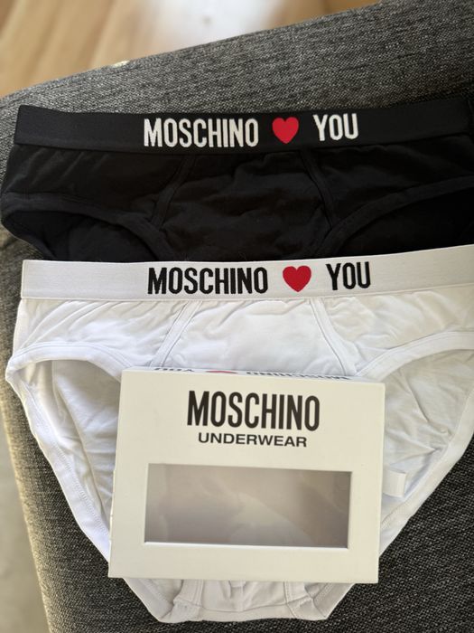 Moschino Love You set 2 chiloti alb/negru marimea L noi originali