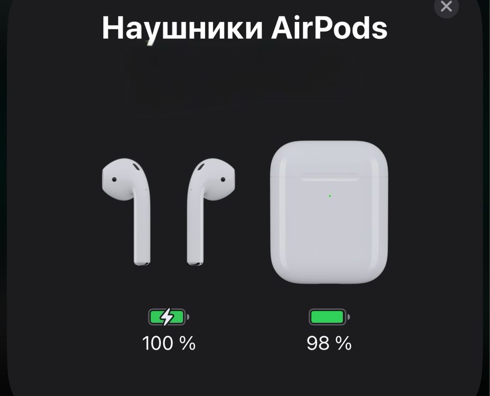 AirPods 2 A1602 оригинал / наушники + кейс + кабель