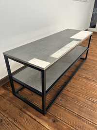 Холна маса/ТВ шкаф цвят бетон/черно