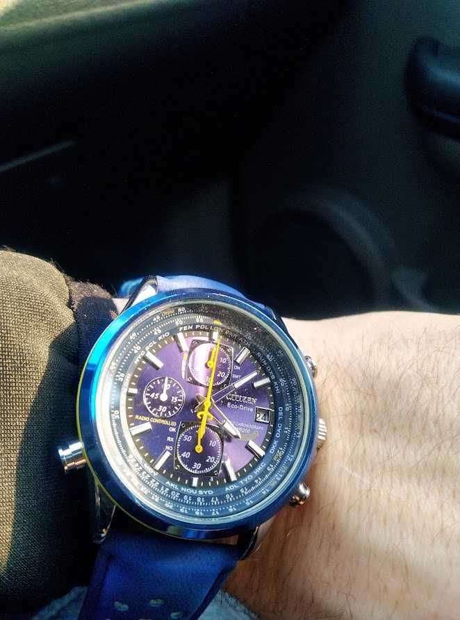 Мъжки ръчен Часовник Citizen Blue Angels World Chronograph дата,ден ч