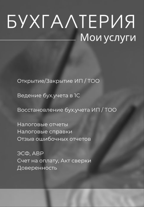Бухгалтерские услуги/ Бухгалтер Калькулятор