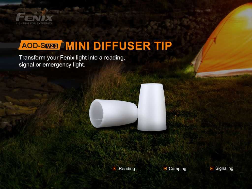 Con dispersie pentru lanterne Fenix AOD-S V2.0 Diffuser Tip