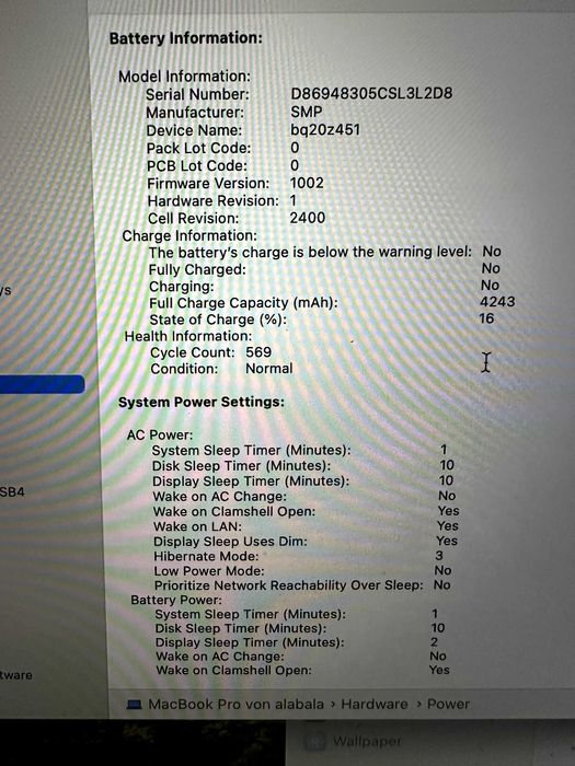 Apple MacBook Pro 13 2019 (i5 16GB RAM 128GB SSD)