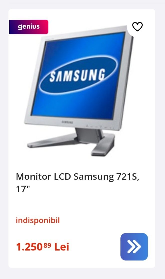 Monitor  Samsung cu boxe SyncMaster 721s