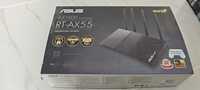 Router Wireless Gigabit ASUS RT-AX55, Wi-Fi 6, Dual-Band 574+1201 Mbps