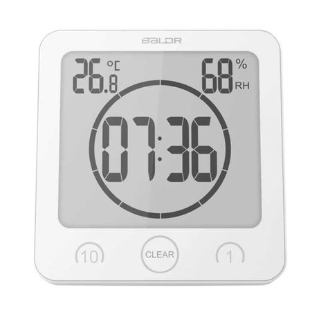 LCD цифров водоустойчив, температура, влажност, таймер, часовник