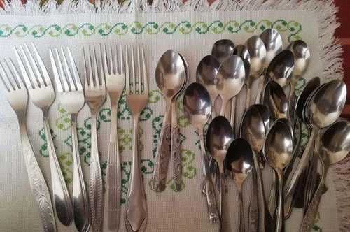 Чайные, столовые ложки, вилки  и НОЖИ разные