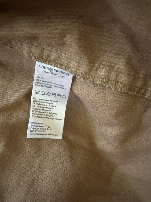 Vintage summer дамска риза кафява