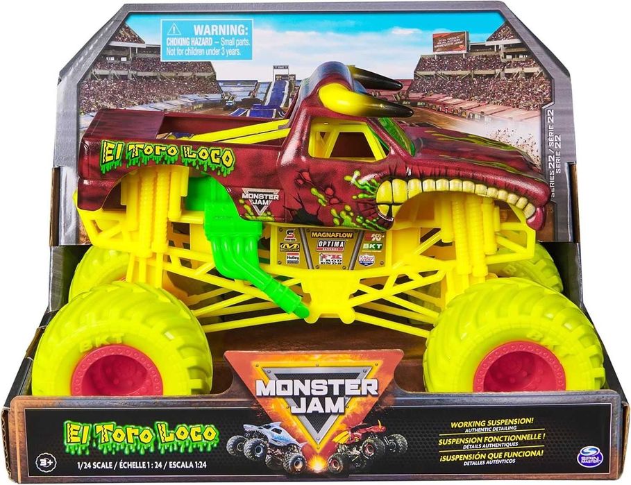 Бъги Monster Jam кола 1:24 El Toro Loco Grave Digger 2 цвята