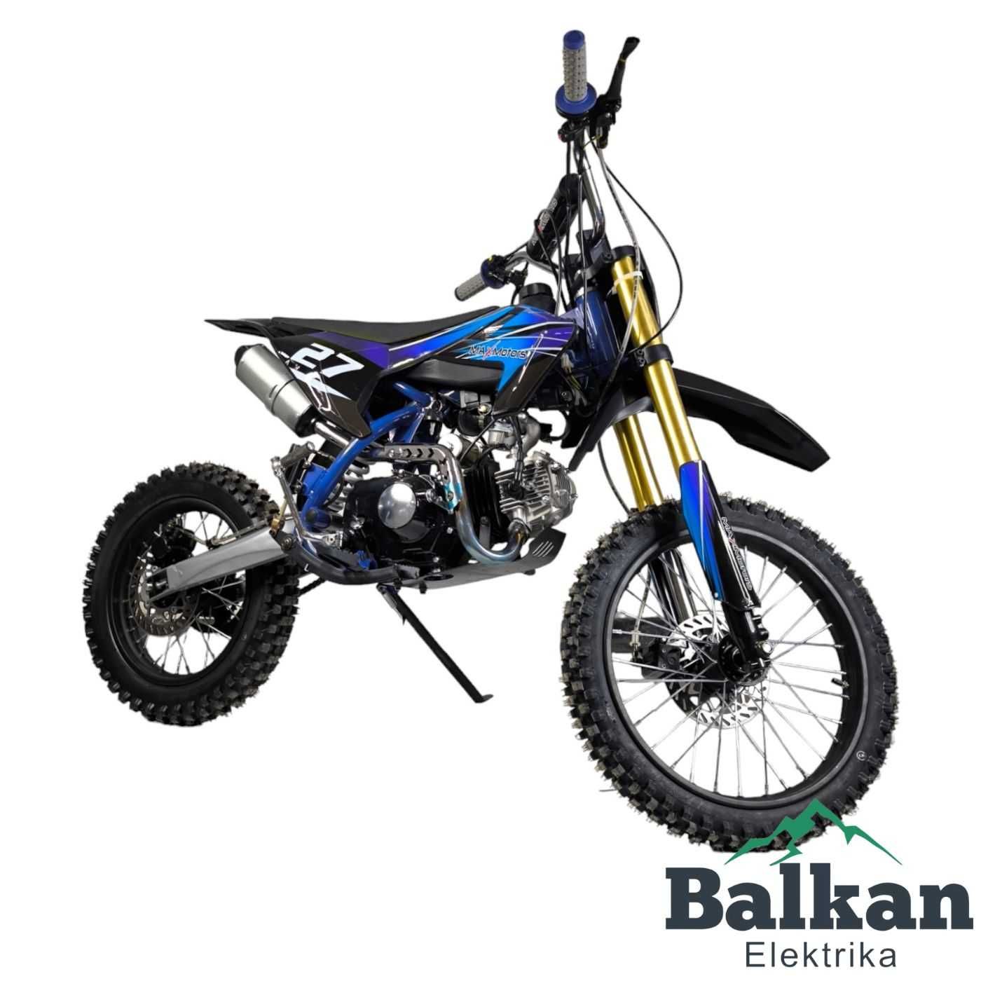 Бензинов Кросов Мотор 125cc/кубика MaxMotors - Blue