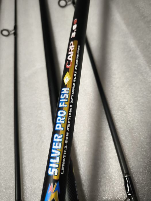 SET 3 Lansete East Shark SILVER PRO FISH 3.60m 3.5Lbs din 2 segmente