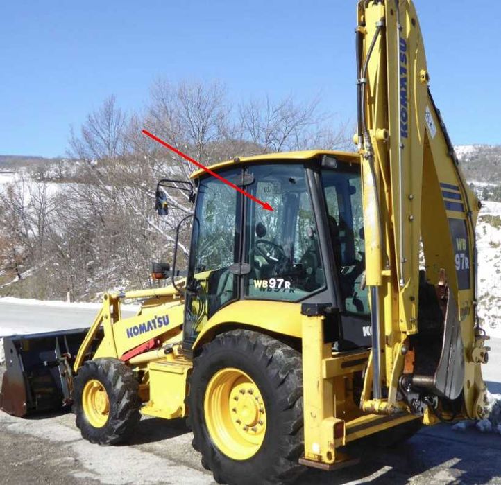 Parbriz/Geam/Luneta pt KOMATSU WB91-93-97 / R-5-S-5