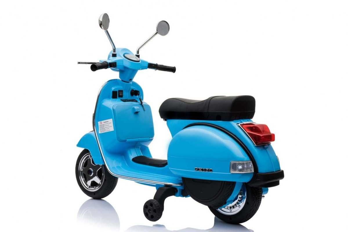 Motocicleta electrica pt copii Scuter Vespa 3-6 ani (PX150) Albastru