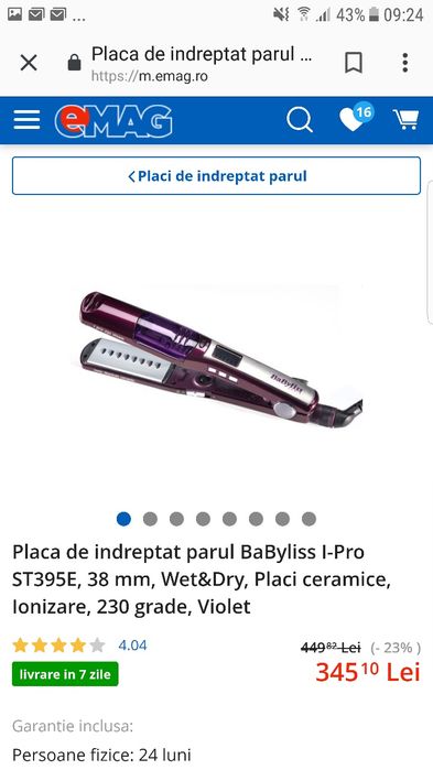 Placa păr BaByliss