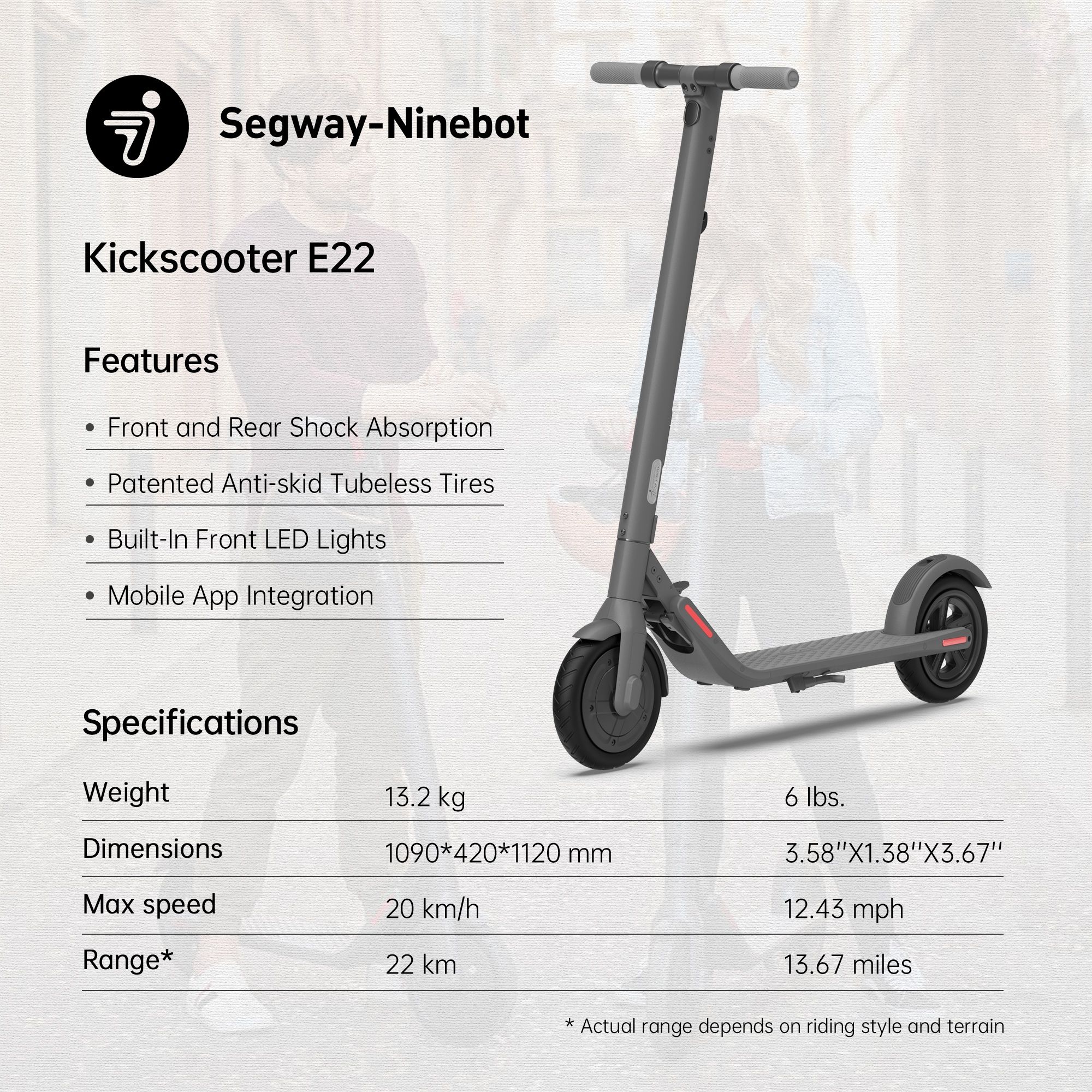 Ninebot e22 Kickscooter оригинал