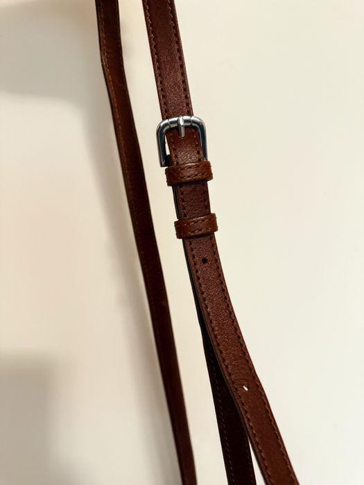 Кафява дамска чанта, естествена кожа, Fiorelli, италианска