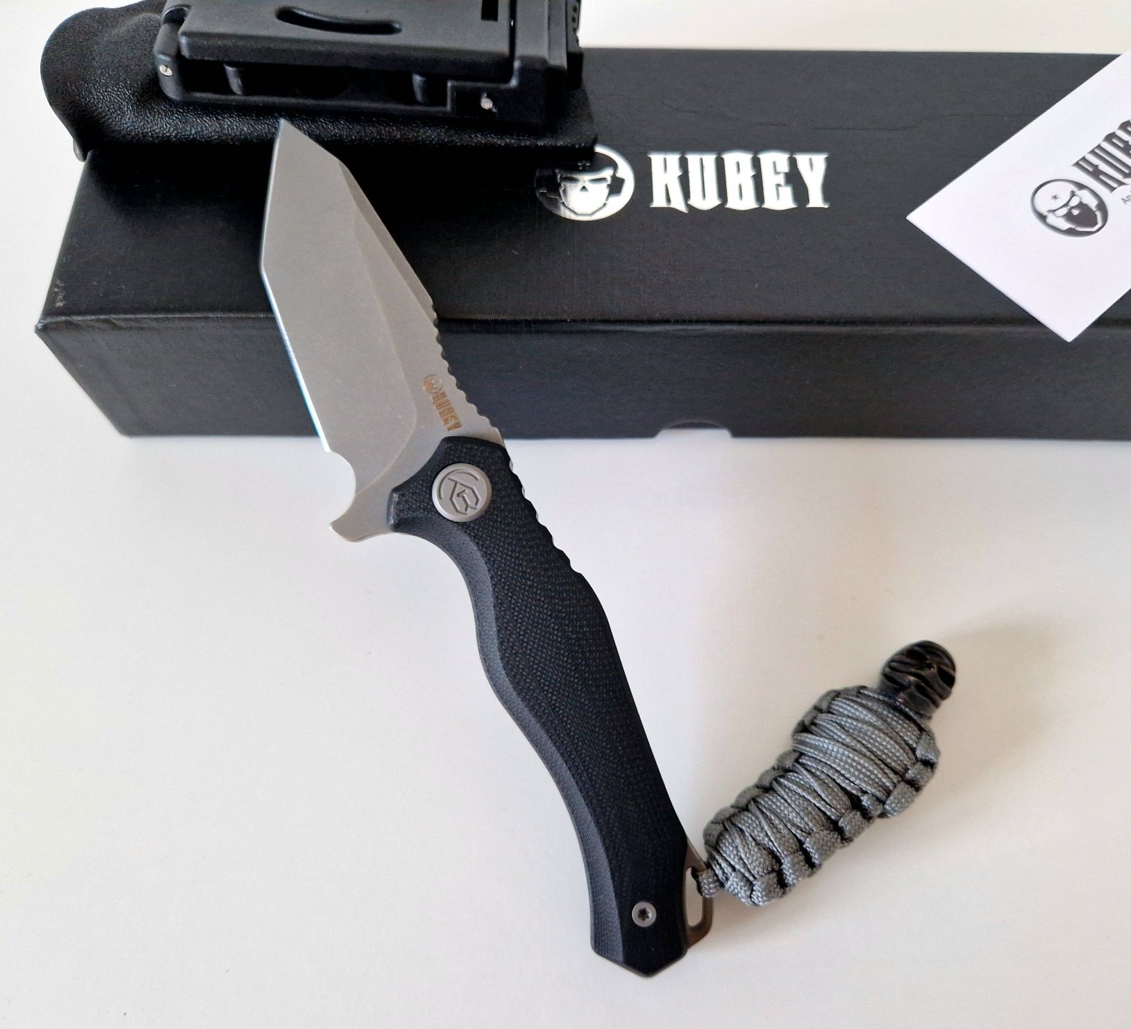 Cutit EDC fixed blade Kubey Golf, AUS-10, stonewash, nou