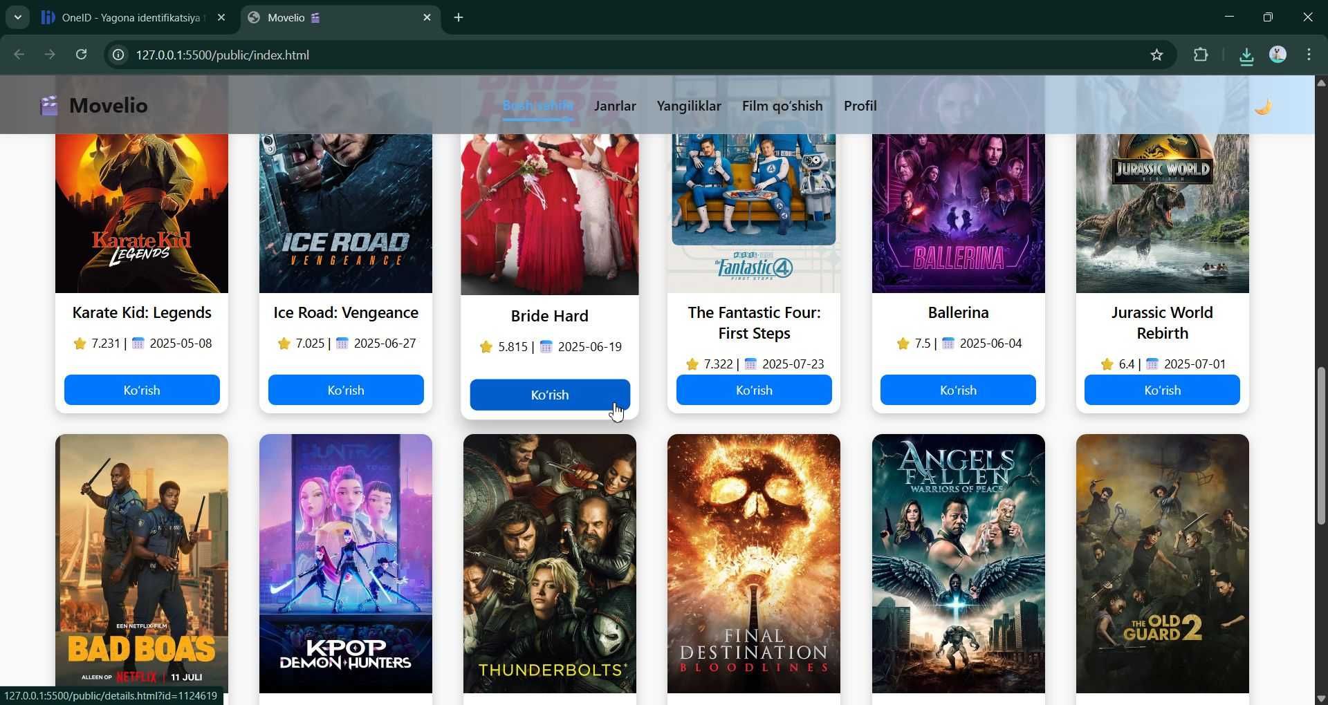 tayyor kino platformasi frontend qismi sotiladi, backend qismi yo'q
