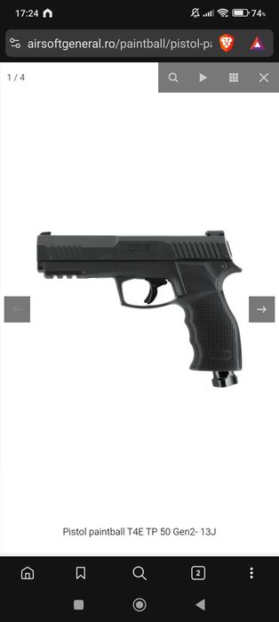 PISTOL GEN2 TP50 / HDP 50 T4E 13 jouli- SIG SAUER P226