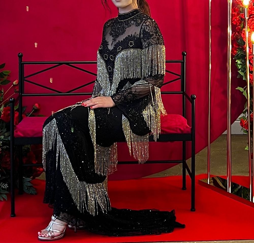 Rochie lunga tip bijuterie