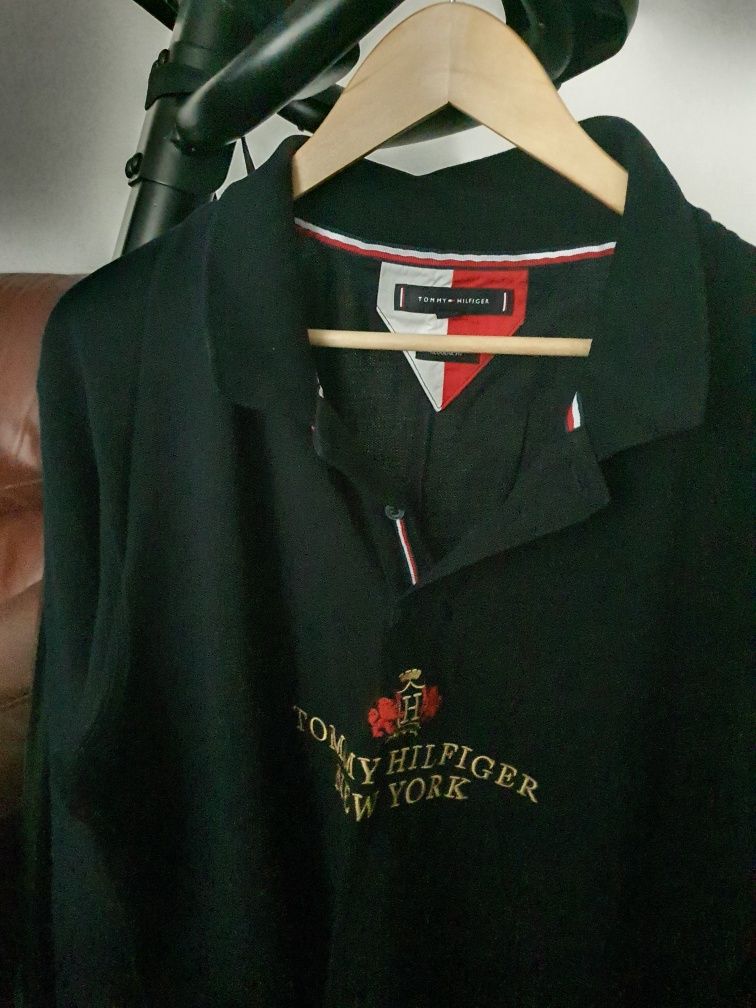 Bluză polo Tommy Hilfiger originală, splendidă, mânecă lungă