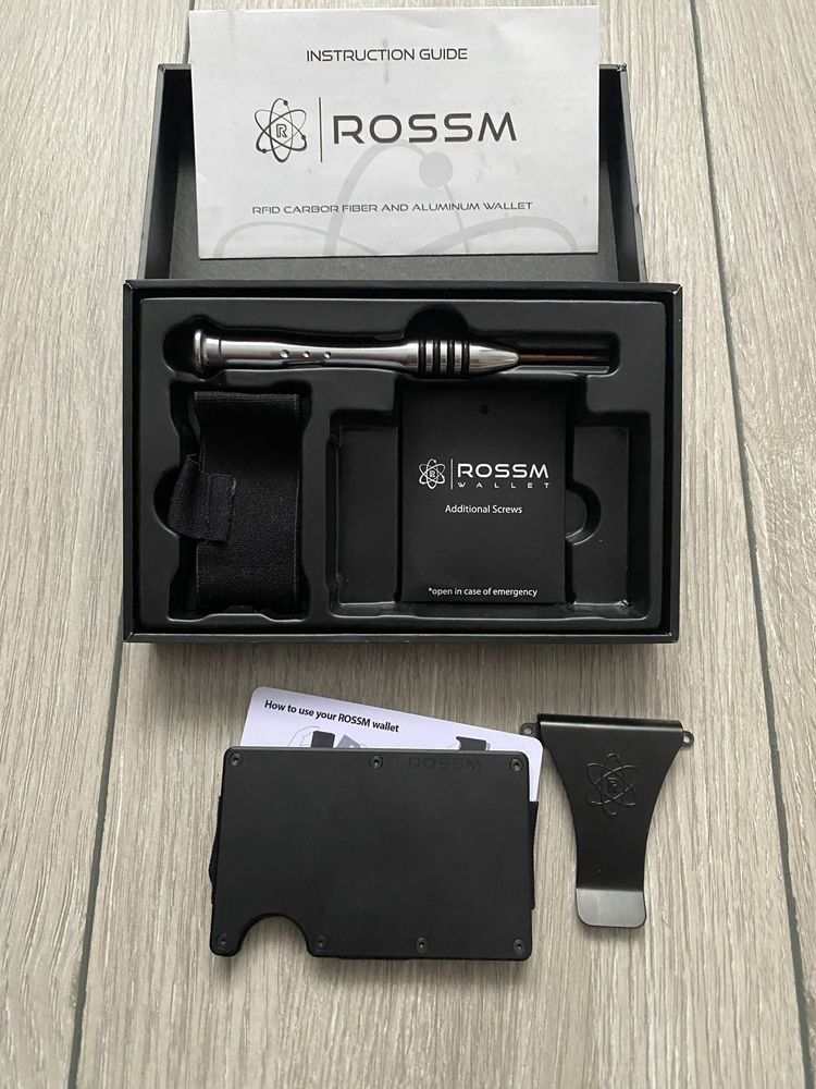 Portofel /cardholder ROSSM - carbon fiber- RFID Blocking Technology