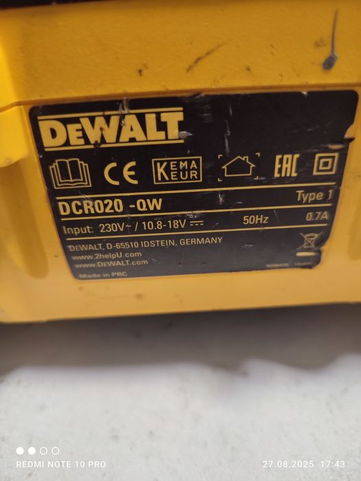 Radio șantier dewalt dcr020