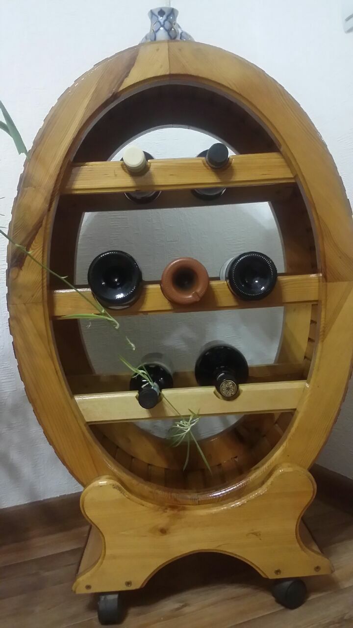 Бар передвижной из чистого дерева