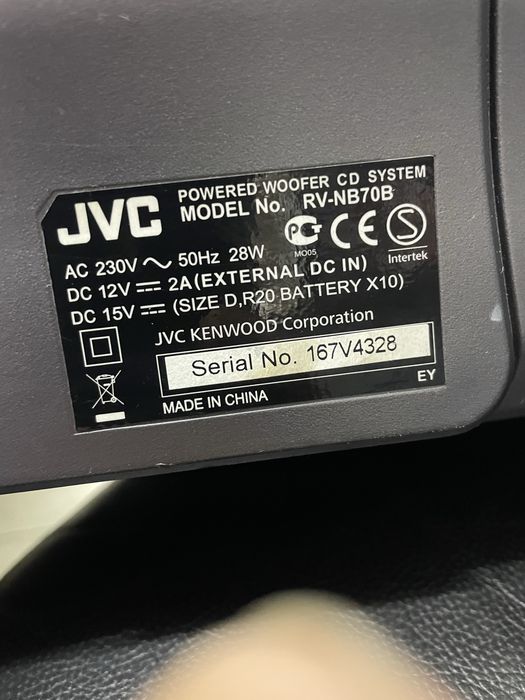 Радио bombox JVC rv-nb70b