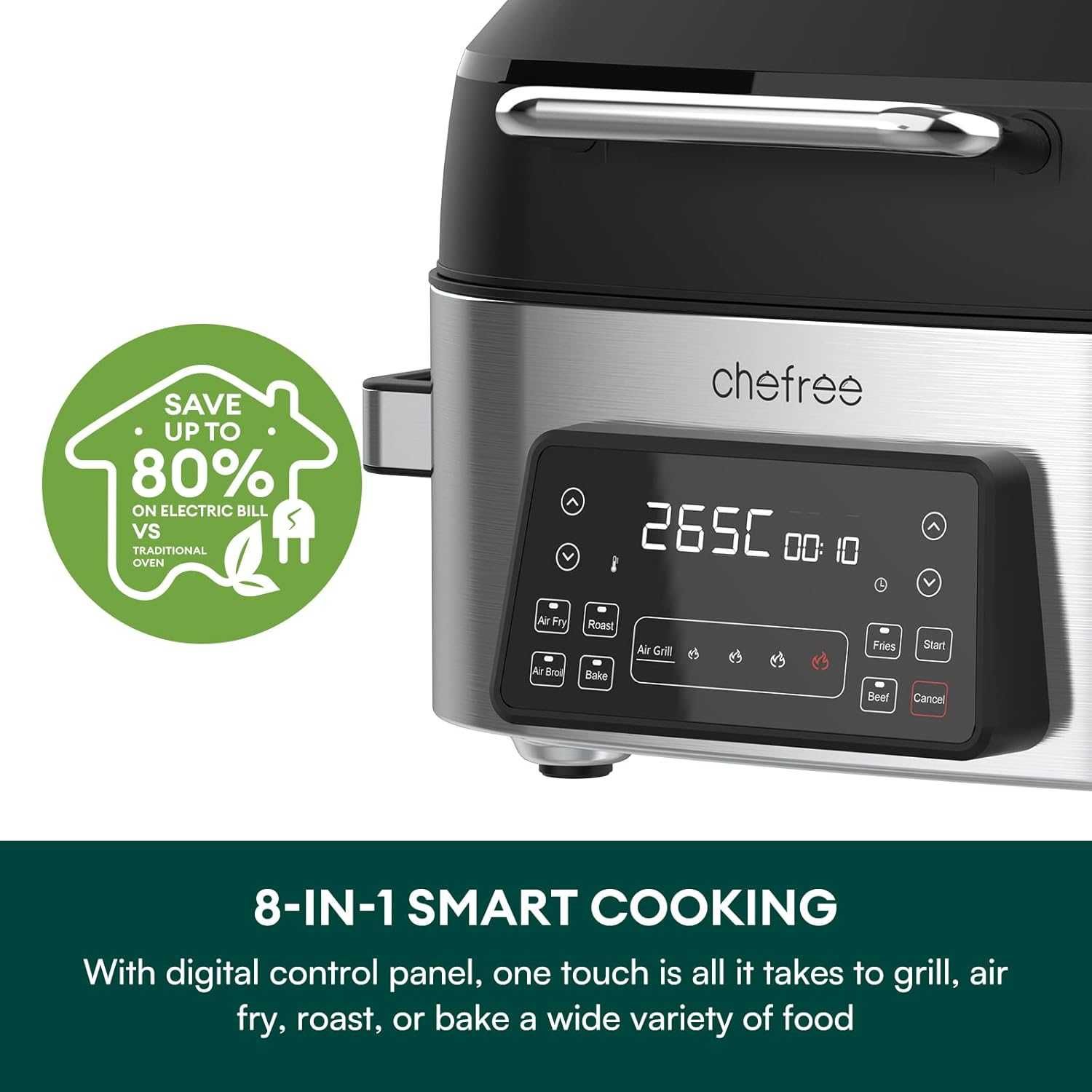 Фритюрник с горещ въздух и грил Chefree 6L (AFG01) 1660W 2в1