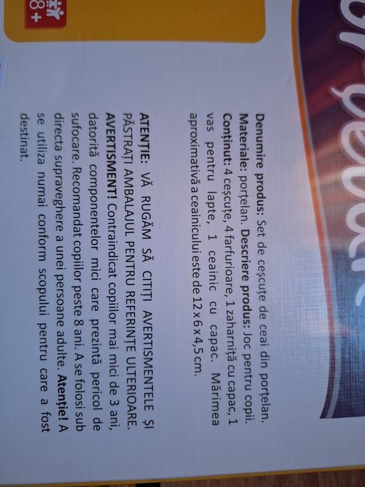 Set portelan de cescute copii