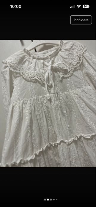 Rochie alba pentru fetite