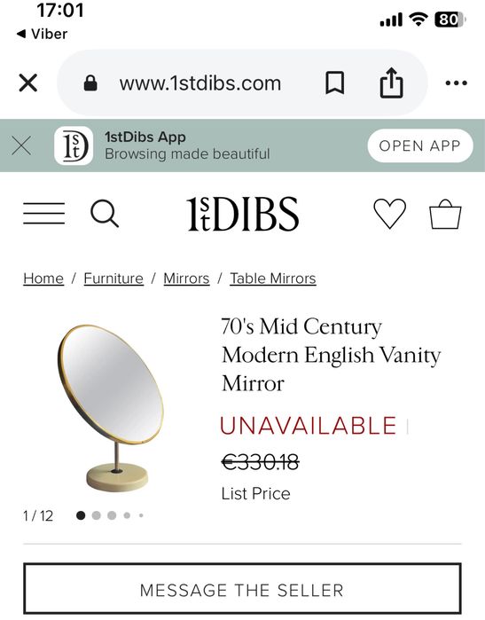 Настолно огледало / Schreiber / 70-те