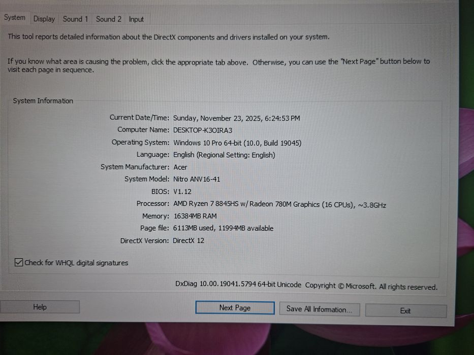 Laptop Acer Nitro V16