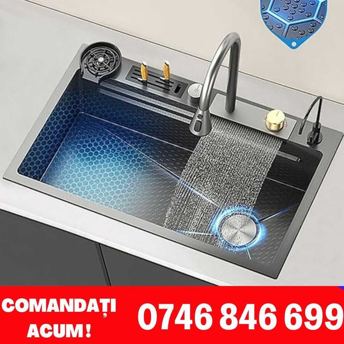 Chiuveta Bucatarie Multifunctionala Cubo Gri Deschis